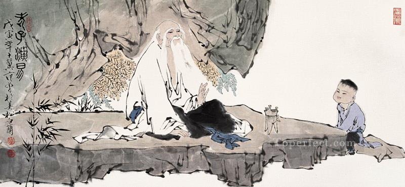 Fangzeng hablando chino antiguo Pintura al óleo